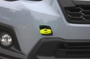 Subaru OBXT Tow Hook Kit - Front - Perrin Performance - Neon Yellow - `20-`25